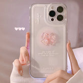 Cute 3D Crystal Bow Heart Case for iPhone